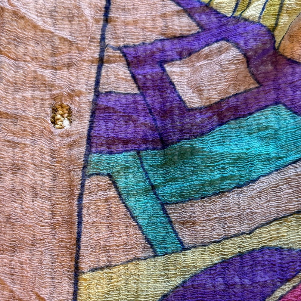 Colorful Abstract Pattern Scarf - Picture 3 of 6